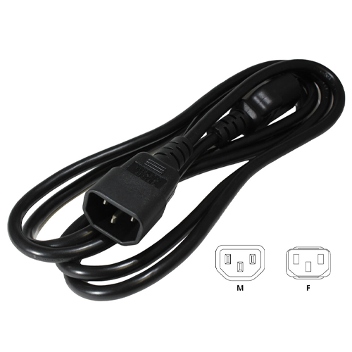 Hammond Power Cord 10A/125V IEC 60320 C13 TO C14 6ft