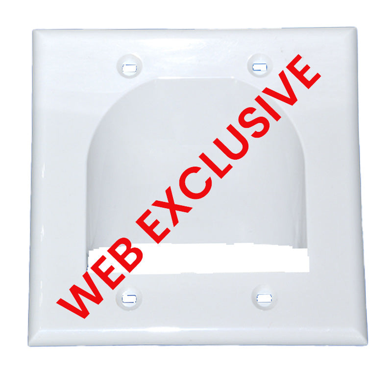 Wall Plate, Double Scoop, White