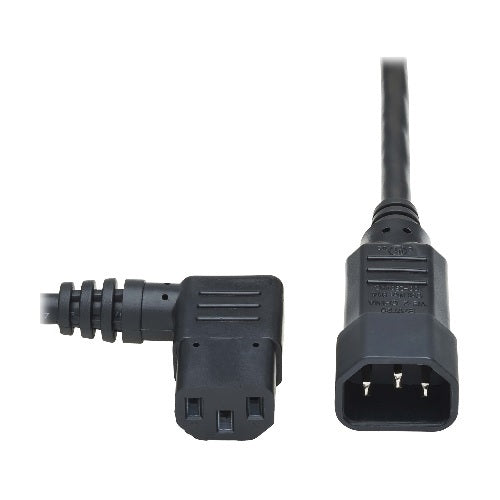 Tripp Lite Power Extension Cord C13  Left-Angle to C14 PDU Style - 10A, 250V 2&#39;