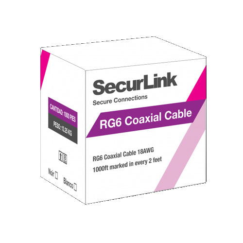 RG6/U 60% CATV 75ohms Coaxial Cable  BLACK - 1000ft