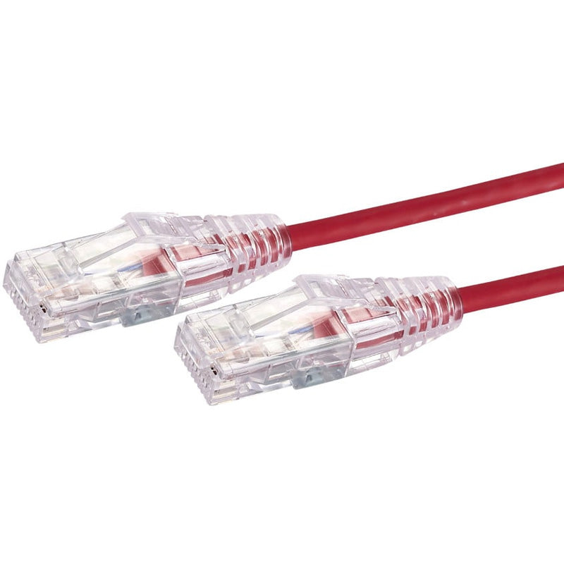 Patch Cord Ultra-thin Cat6A UTP, Fluke Tested, 28AWG Red   6 Inch