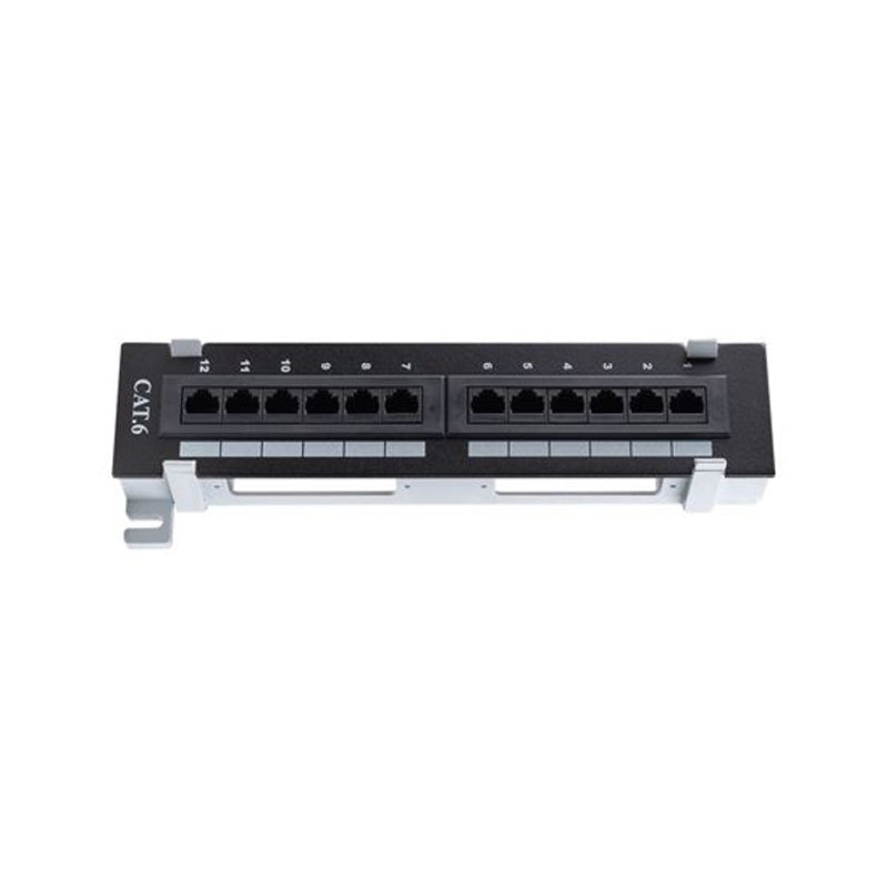 Primewired Patch Panel Cat6 Wall Mount Mini 110 Type 12 Port