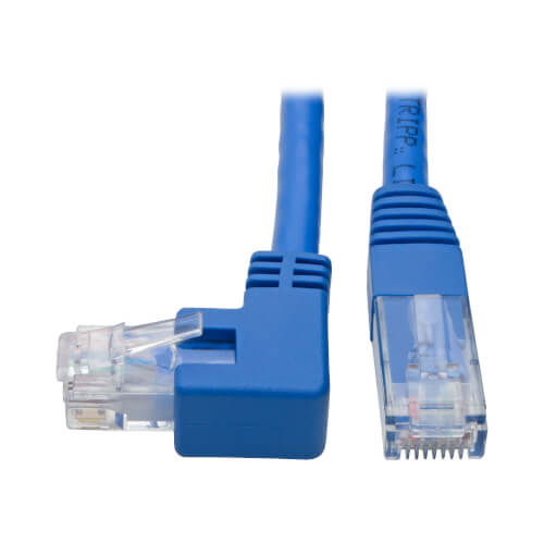 Tripp Lite Patch Cable (SLIM) Left-Angle Cat6 Gigabit Molded UTP (RJ45)  3ft BU