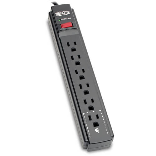 Tripp Lite Protect It!  6-Outlet Joules  790 15ft Cord Black Housing