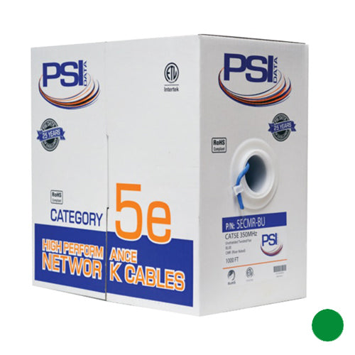 Cat5e, FT4/CMR, Riser, 350MHz, 1000ft, Green